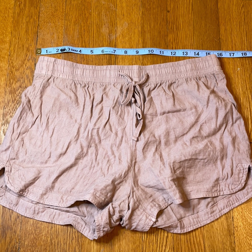 American Eagle mauve drawstring linen shorts!